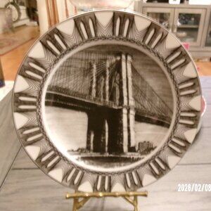Brooklyn Bridge 222 Fifth Slice Of Life 8” Plate Round  SUPER FUN ITEM :) EXC